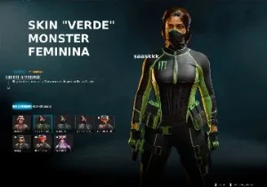 Skin Monster Feminina Verde  🟢 - Call of Duty COD