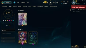 Conta ouro afundada 274 skins, bastante emotion - League of Legends LOL