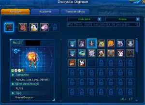 Conta Mid game LADMO Server Lucemon (em breve será Alphamon) - Digimon Masters Online