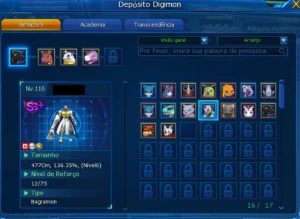 Conta Mid game LADMO Server Lucemon (em breve será Alphamon) - Digimon Masters Online