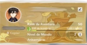 Conta Genshin Impact AR 48 EndGame muito forte