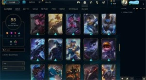 Conta lol lvl 170 prata 3 88 skins ultimate etc - League of Legends