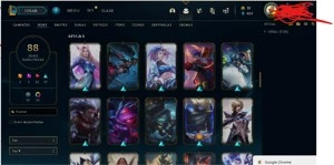 Conta lol lvl 170 prata 3 88 skins ultimate etc - League of Legends