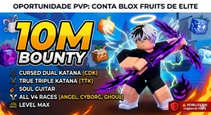 Conta Blox Fruits 10M Bounty | CDK + TTK | Soul Guitar | V4 - Roblox