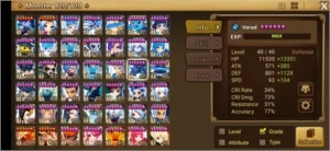 #298 Craka Seara Tiana Zaiross Verad - Summoners War