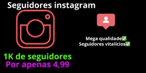 1K Seguidores Instagram por apenas R$4,99 - Redes Sociais