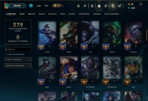 Unranked com 80 Champs e 19 Skins - League of Legends LOL