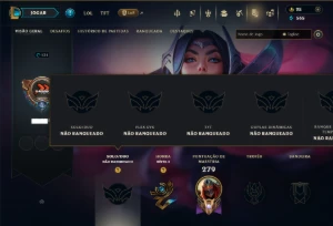 Unranked com 80 Champs e 19 Skins