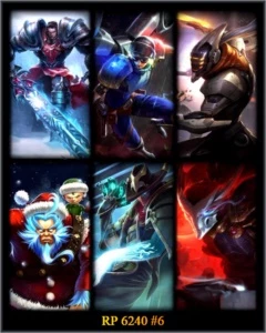 League of Legends - Prata 4 - 6 Skins - 21 Campeões LOL