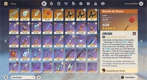 AR 58 - 10 Personagens 5⭐ + 8 armas 5⭐ - Genshin Impact