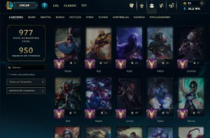 [Challenger  ] Conta Top 1 Soloq 2022 1.013 Pdl+10 Emotes Ch - League of Legends LOL