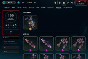 [Challenger  ] Conta Top 1 Soloq 2022 1.013 Pdl+10 Emotes Ch - League of Legends LOL