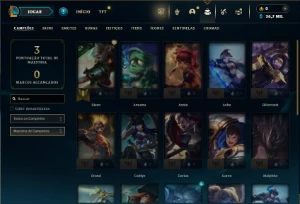 Ouro 3 com 21 Champs e 1 Skin ( SEM EMAIL CONFIRMADO ) - League of Legends LOL