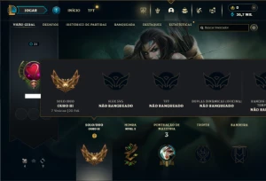 Ouro 3 com 21 Champs e 1 Skin ( SEM EMAIL CONFIRMADO ) - League of Legends LOL