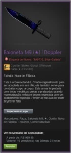 Baioneta M9 (★) | Doppler cs go - Counter Strike