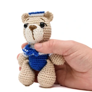 Urso Marinheiro Pequeno Amigurumi - Artesanato e Personalizados