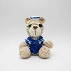 Urso Marinheiro Pequeno Amigurumi - Artesanato e Personalizados