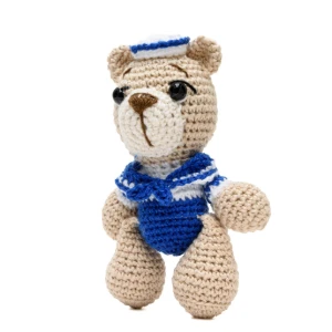 Urso Marinheiro Pequeno Amigurumi - Artesanato e Personalizados