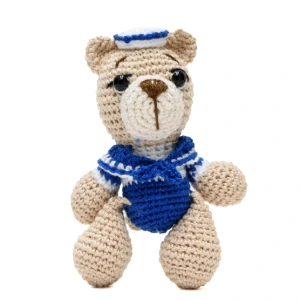 Urso Marinheiro Pequeno Amigurumi - Artesanato e Personalizados