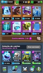 Clash Royale Arena 10 + CV 8 quase CV 9