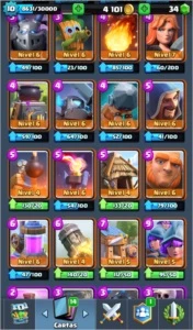 Clash Royale Arena 10 + CV 8 quase CV 9