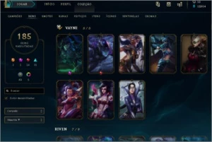 CONTA DIAMOND COM TODOS OS CHAMPS 188 skins - League of Legends LOL