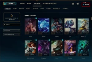 Conta UNRAKED | NVL 30 | 12 CAMPEÕES | 22140 ESSÊNCIAS AZUIS - League of Legends LOL