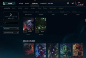 Conta UNRAKED | NVL 30 | 12 CAMPEÕES | 22140 ESSÊNCIAS AZUIS - League of Legends LOL
