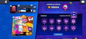 Conta Brawl Stars 70K Trofeus || Todos Brawlers || 300+ Skin