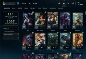 Conta ouro 4 com TODOS os champs e 274 skins ( LEVEL 634 ) - League of Legends LOL