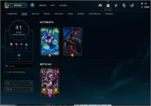 VALORANT COM AS MELHORES SKINS E FACA + LOL COM SKINS OURO 2