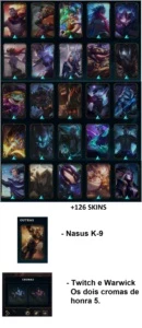 Diamante 2 + 220 Skins - League of Legends LOL