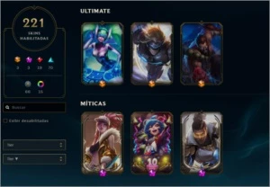 Diamante 2 + 220 Skins - League of Legends LOL