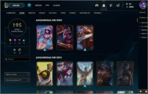 Conta do lol com quase 200 skins lvl 414 barato - League of Legends