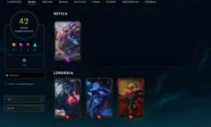 Conta League of Legends Full Acesso - 104 Champs e 42 Skins LOL