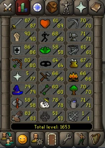 Conta Oldschool Runescape - Main 1650 Total / 207 Qp RS