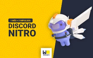 Discord Nitro Gaming - 1 MÊS + 2 IMPULSOS