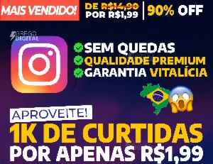 Instagram Curtidas - Curtidas Brasileiras - Vitalício - Redes Sociais