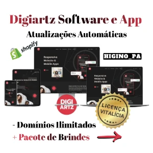 Tema Shopify Digiartz - Software e App + Atualizações - Outros