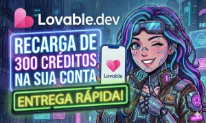 Lovable Ia - Recarga De 300 Créditos Na Sua Conta - Gift Cards
