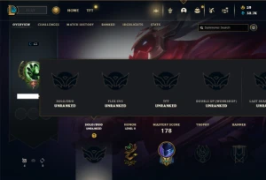 Unranked com 150 Champs e 225 Skins ( Criada em 2012 ) - League of Legends LOL