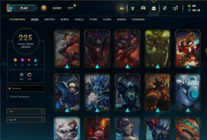 Unranked com 150 Champs e 225 Skins ( Criada em 2012 ) - League of Legends LOL