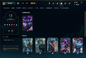 Mestre com 55 Champs e 12 Skins - League of Legends LOL