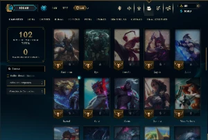 Mestre com 55 Champs e 12 Skins - League of Legends LOL