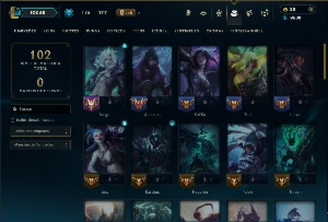 Mestre com 55 Champs e 12 Skins - League of Legends LOL
