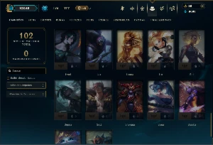 Mestre com 55 Champs e 12 Skins - League of Legends LOL