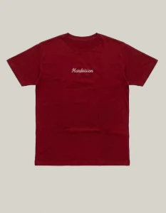 Camiseta Bordô Porcelana - Artesanato e Personalizados