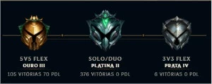 Conta Platina 2 MMR ALTO 33 skins lendárias e muitos champs - League of Legends LOL