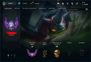 [BR] SMURF MESTRE PRONTA-ENTREGA - TOP RAMMUS E KAYN BR - League of Legends LOL