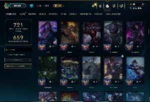 Ferro 4 com TODOS os Champs e 213 Skins +3 Prestigios - League of Legends LOL